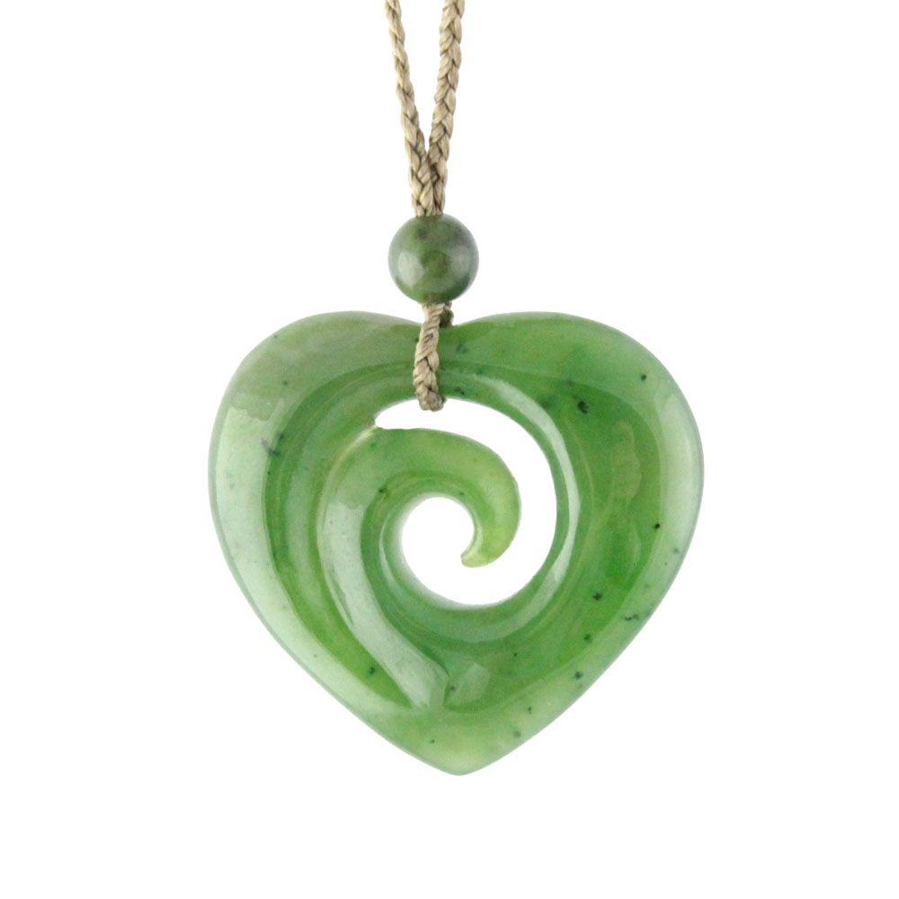 Jade Rituals Koru Heart Necklace