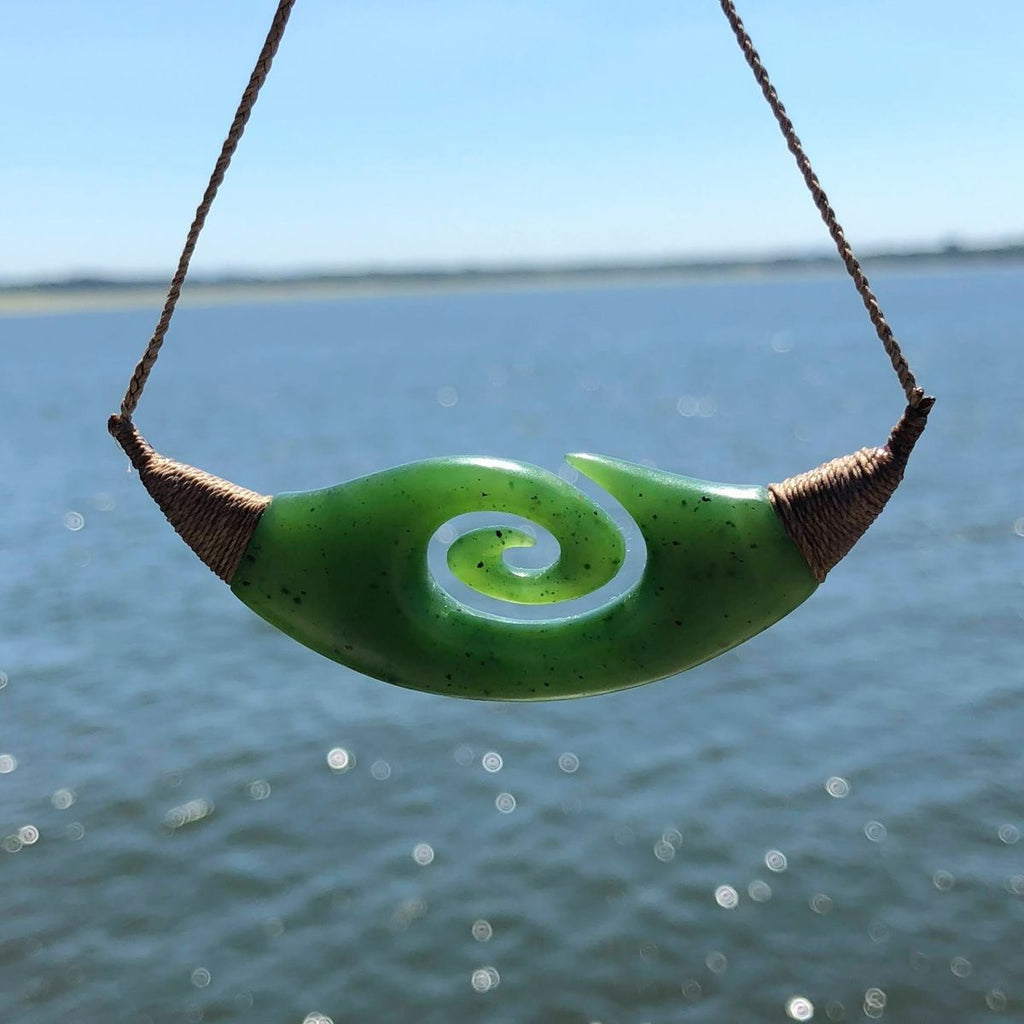 Jade Rituals Koru Canoe Necklace