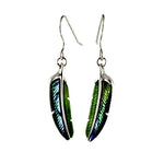 Jade Rituals Mesmerizing Abalone Feather Earrings