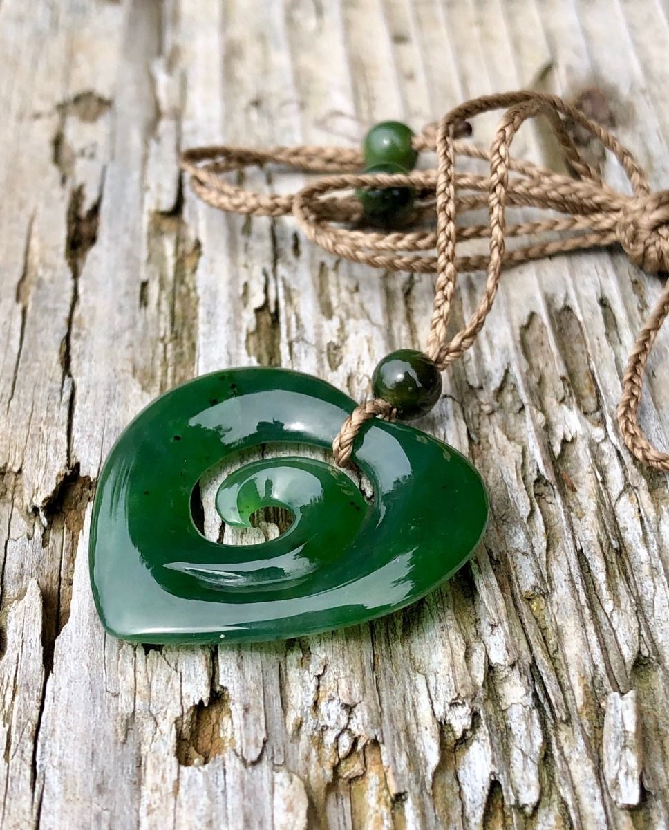 Jade Rituals Koru Heart Necklace