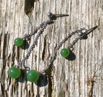 Jade Rituals Dangling Nephrite Beads Earrings