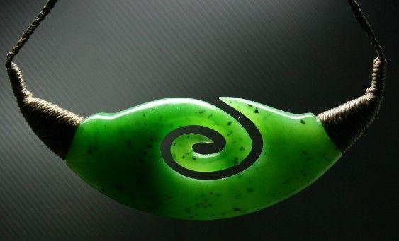 Jade Rituals Koru Canoe Necklace