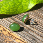 Jade Rituals 18k AAA Siberian Jade Oval Studs