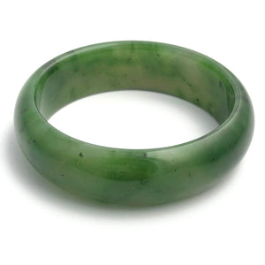 Jade Rituals Dark Green Nephrite Bangle 58mmx18mm