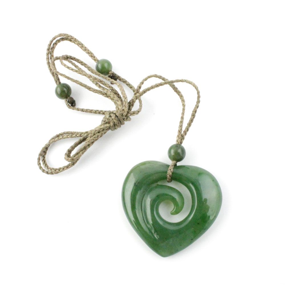 Jade Rituals Koru Heart Necklace