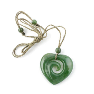 Jade Rituals Koru Heart Necklace