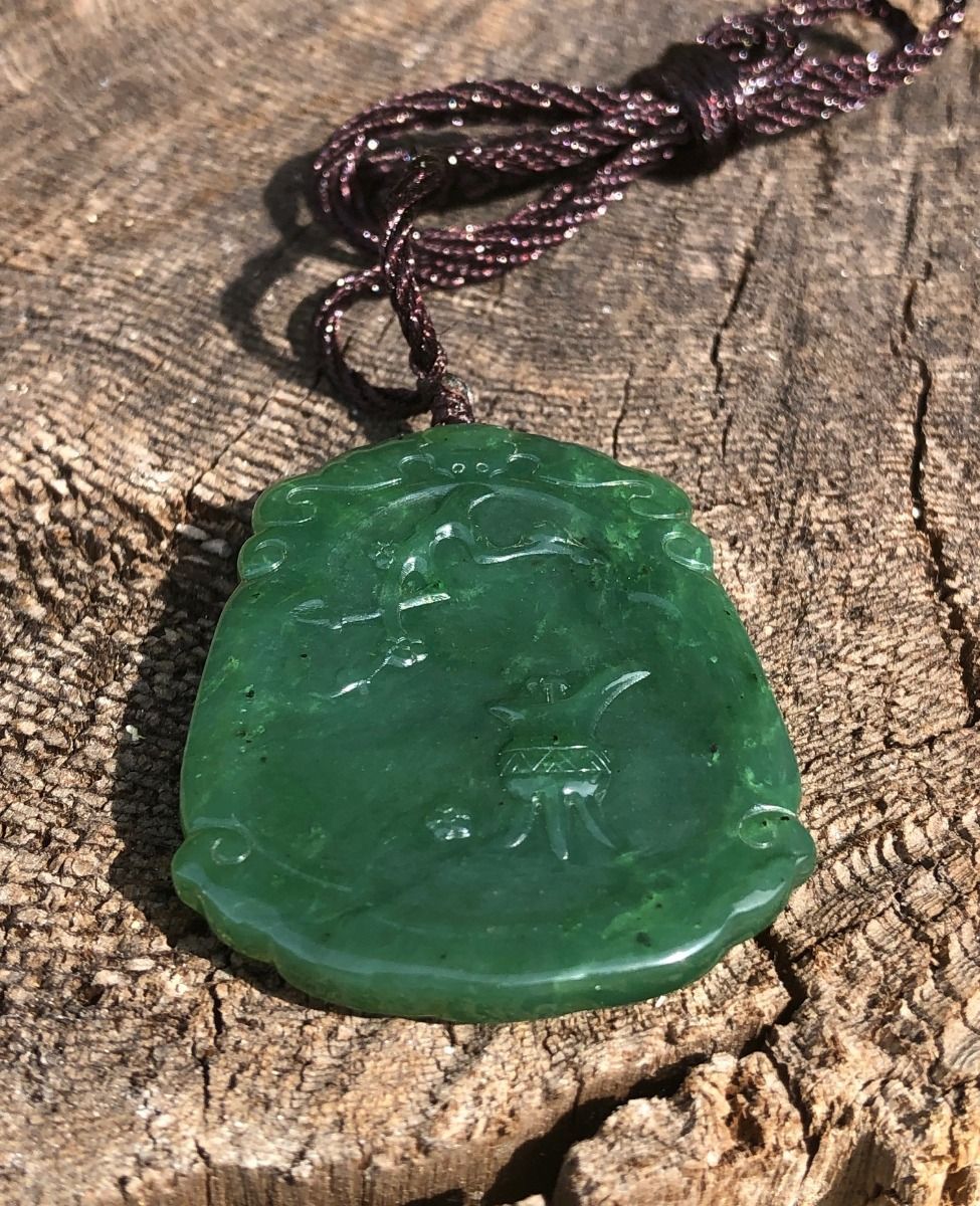 Jade Rituals Hand Sculpted Guanyin Pendant