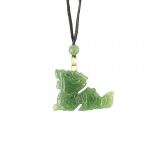 Jade Rituals Intricate Mystical Dragon Necklace