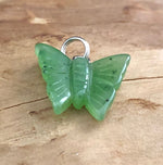 Intricately Sculpted Jade Butterfly Charm