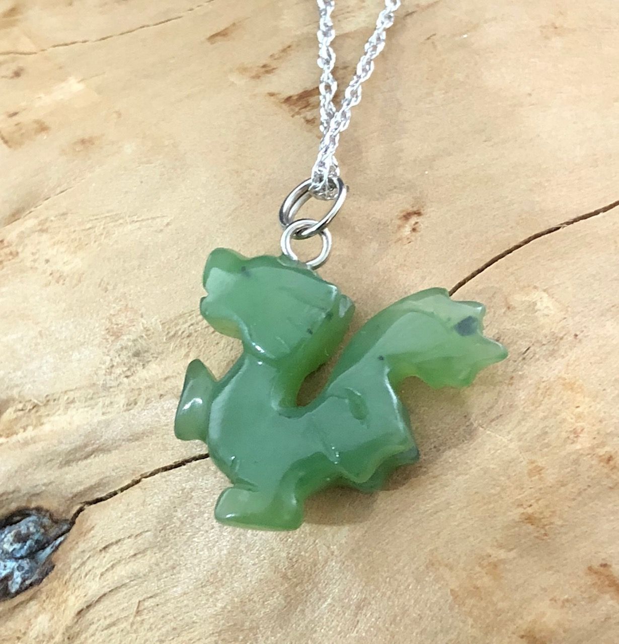 Nephrite Jade Dragon Mascot Charm