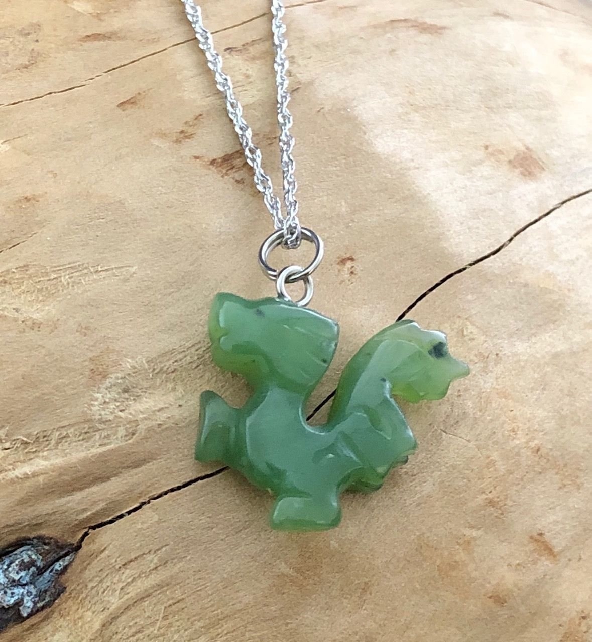 Nephrite Jade Dragon Mascot Charm