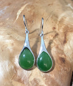 Silver Jade Raindrop Earrings