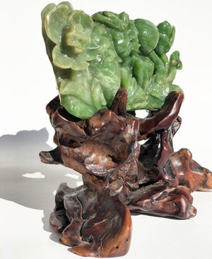 Jade Rituals Dragon and Lotus Sculpture