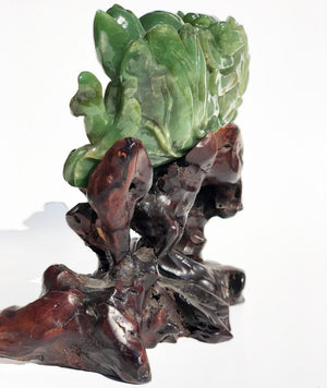 Jade Rituals Dragon and Lotus Sculpture