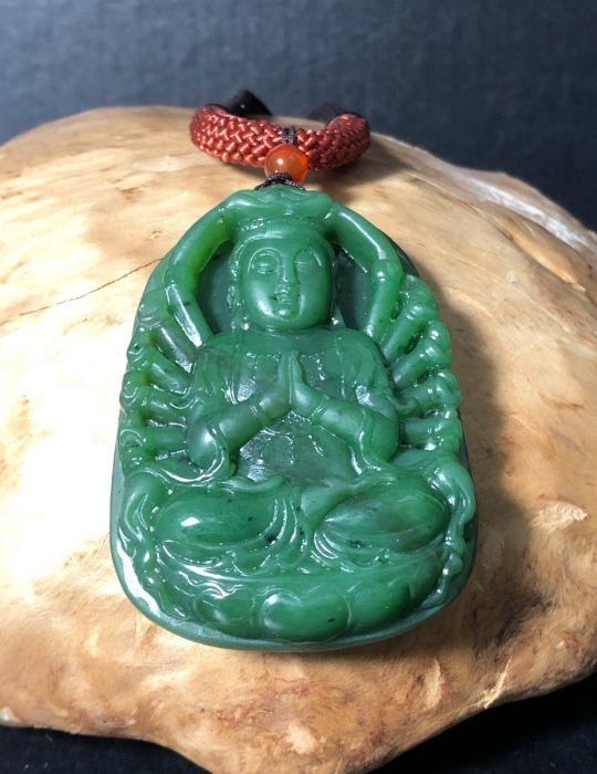 Jade Rituals Antique Guanyin Pendant