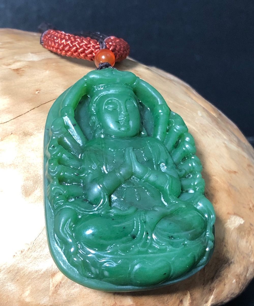 Jade Rituals Antique Guanyin Pendant