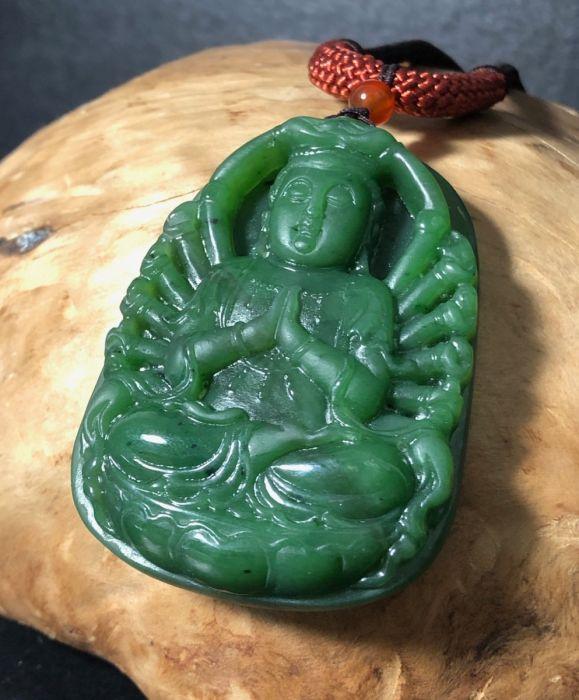 Jade Rituals Antique Guanyin Pendant