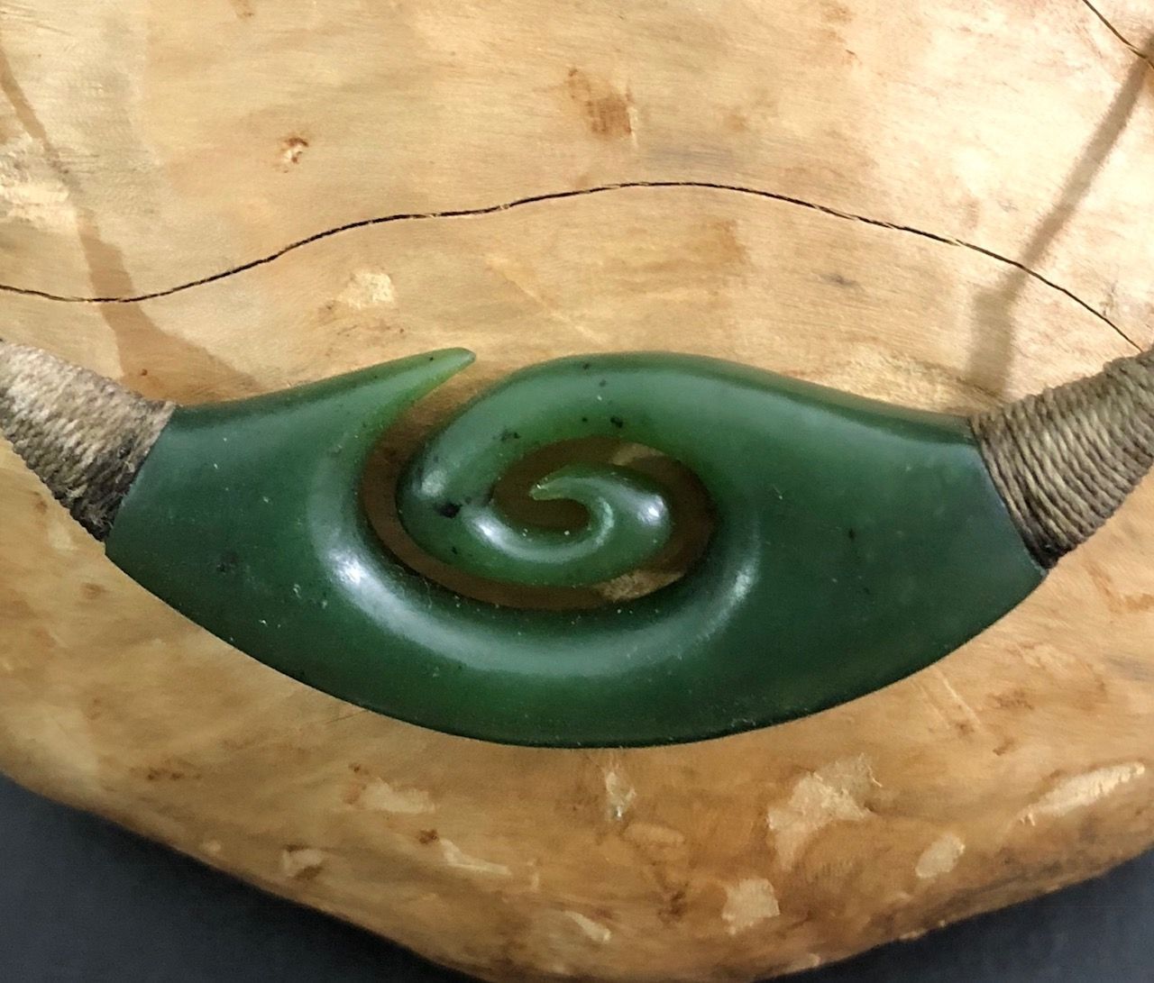 Jade Rituals Koru Canoe Necklace