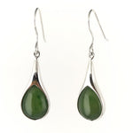 Silver Jade Raindrop Earrings