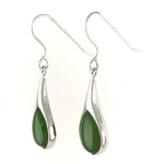 Silver Jade Raindrop Earrings