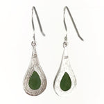 Silver Jade Raindrop Earrings