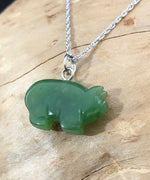 Jade Rituals Nephrite Little Pig charm